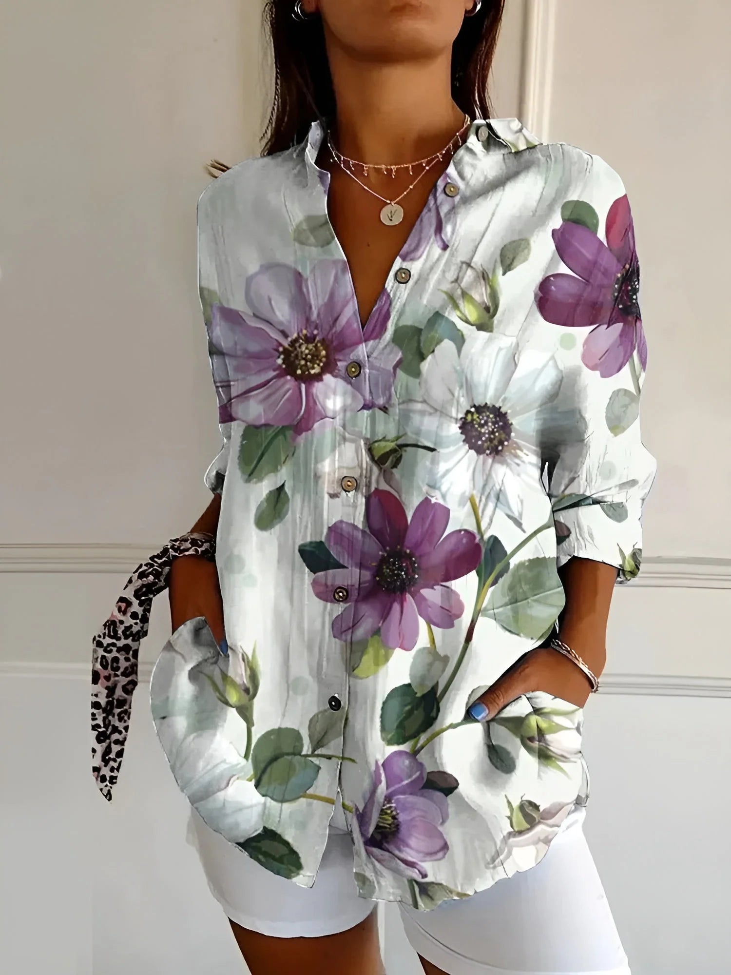 Purple Floral / 3XL